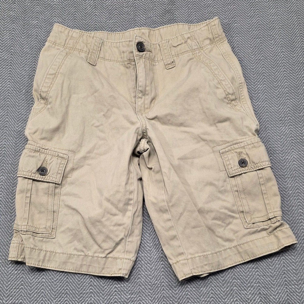 Arizona Jean Co Mens Size 12 Tan Khaki Cotton Twill Multi Pocket Cargo Shorts
